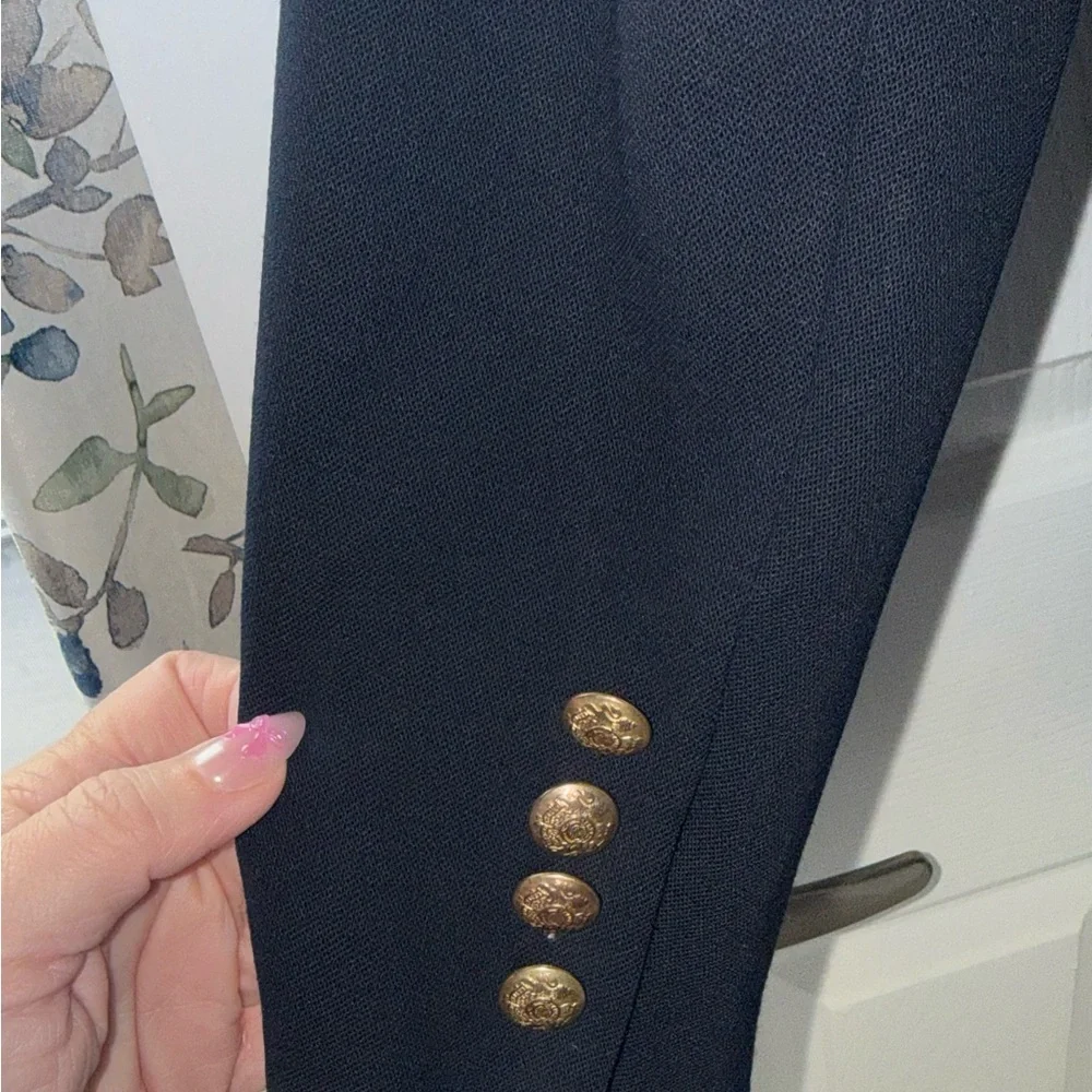 Lauren by Ralph Lauren Women’s Midnight Blue Jacket with Gold Accents size 6 - Picture 6 of 7